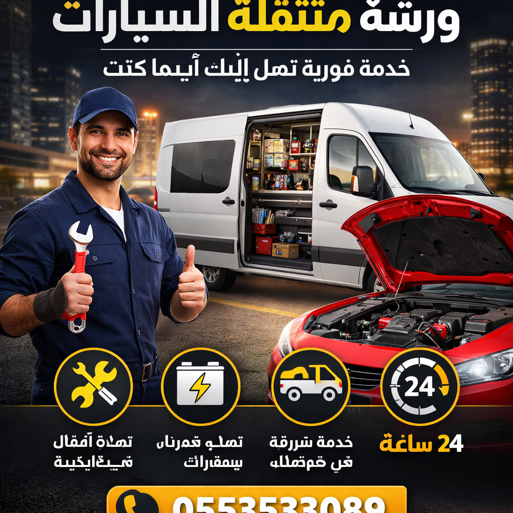 ورشة متنقلة لصيانة السيارات